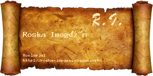 Roska Imogén névjegykártya